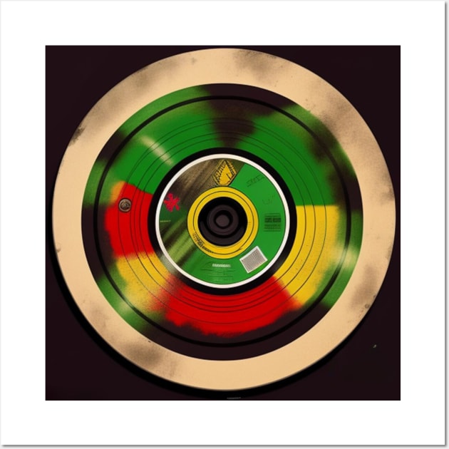 Reggae Music Rasta Vintage Vinyl Record Wall Art by musicgeniusart